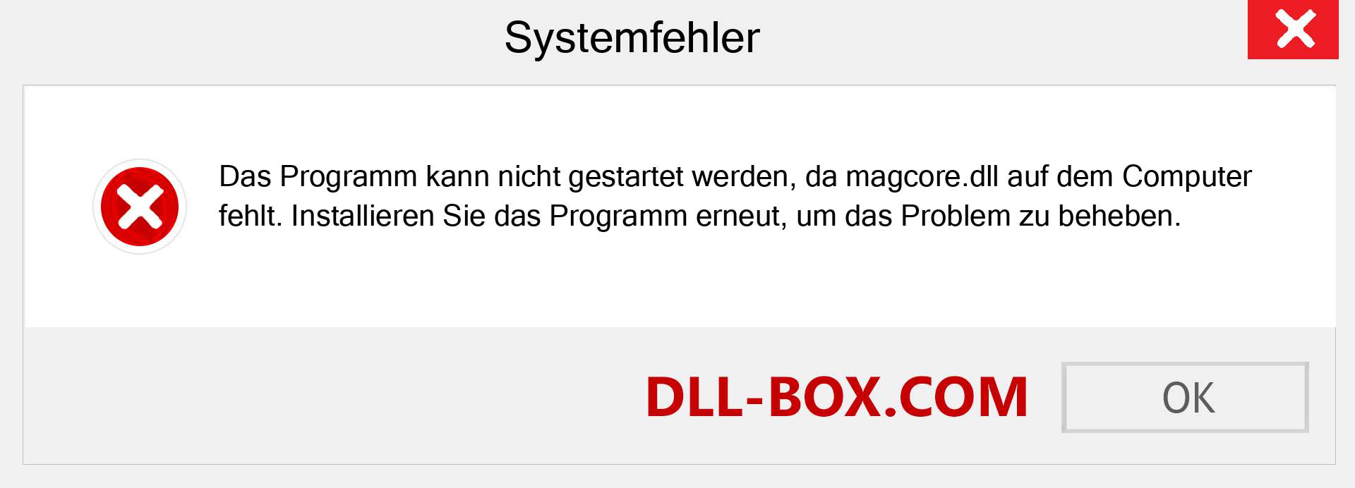 magcore.dll-Datei fehlt?. Download für Windows 7, 8, 10 - Fix magcore dll Missing Error unter Windows, Fotos, Bildern